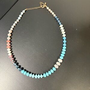 Vibrant Beaded Necklace with Gold Clasp
